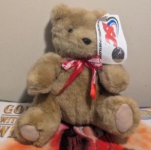 Vintage NASCAR Darlington Race Speedway ISC Stuffed Plush Teddy Bear Y2K 90's